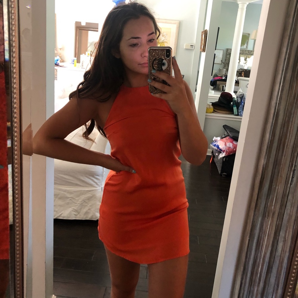 Glamorous orange dress